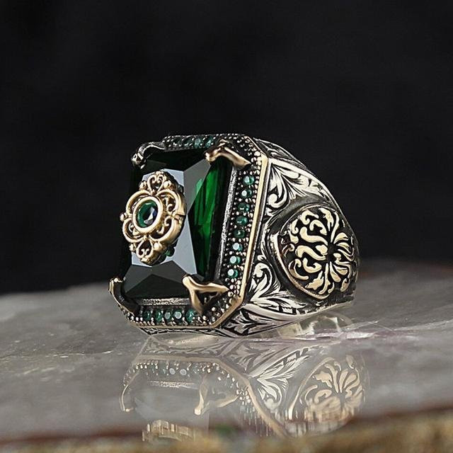 POMOiii Siegelring, Silber, Zirkonia, Unisex - Bild 1