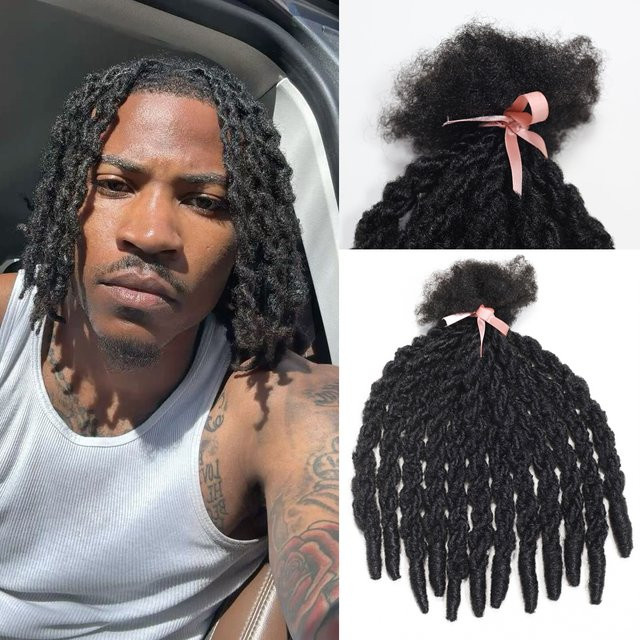 OLD STREET Double Twist Synthetische Loc-Extensions, 14 Zoll, 12 Stränge, Herren - Bild 1