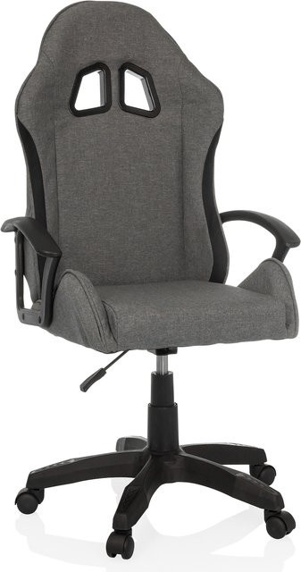 MyBuero Gamingstuhl GAMEBREAKER W01 in Grau mit Stoffbezug, Armlehnen und Kopfstütze - Bild 1