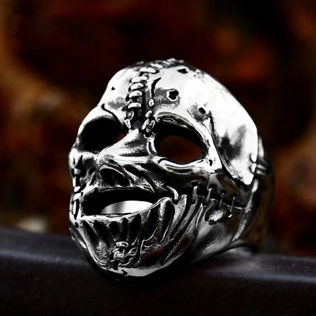 NORTHMAN Ring Edelstahl, Schädel, Silber, Herren, Vintage - Bild 1