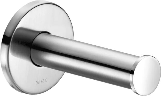 Delabie WC-Reservepapierhalter aus Edelstahl in Silber, Wandmontage, Seidenglanz - Bild 1