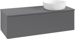 V&B Waschtischunterschrank Antao ohne Frontstruktur, Anthrazit lackiert, B/T/H: 120 x 36 x 50 cm - Bild 1