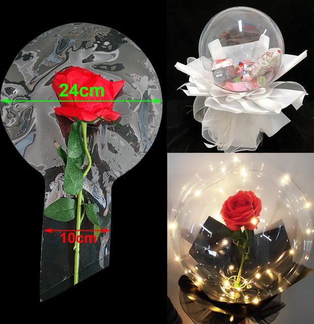 PartiesTour Bobo-Ballons transparent mit breitem Hals und Mund für Party, Hochzeit und Weihnachten, 24 Zoll - Bild 1
