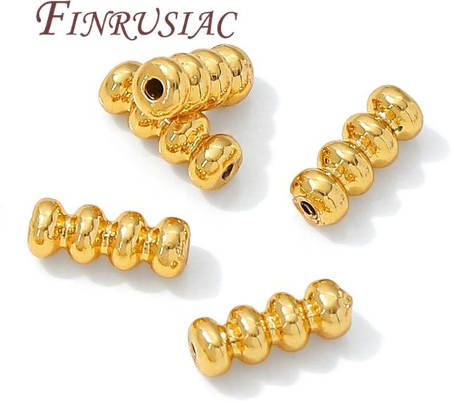FINRUSIAC Röhrenperlen, 18K vergoldet, Unisex - Bild 1