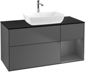 V&B Waschtischunterschrank Finion in Anthrazit, Breite: 120 cm, Tiefe: 50,1 cm, Höhe: 50,1 cm - Bild 1