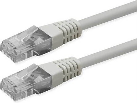 Roline Patchkabel Cat.6 (Class E) UTP Ethernet LAN PoE, weiß, Länge: 0,5 m - Bild 1
