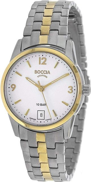 Boccia Damenuhr, Quarz, Titanium, Weiß, 30 mm, 10 ATM - Bild 1
