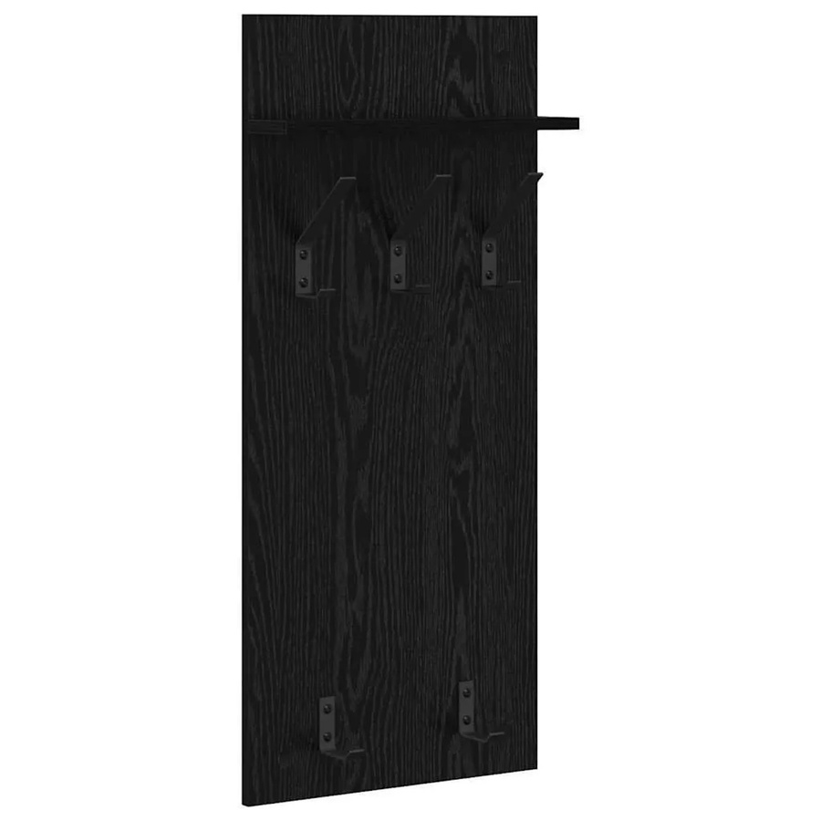 vidaXL Wandmontierter Nachttisch in Schwarz und Eichen-Optik, B/T/H: 40 x 10 x 90 cm - Bild 2