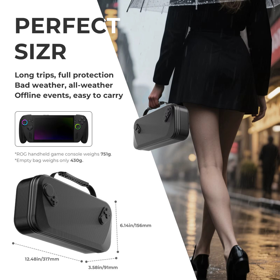 Asus 3-in-1 Zubehörset für ROG Ally und ROG Ally X in Schwarz mit Schutzhülle, Displayschutzfolie und Tragetasche - Bild 6