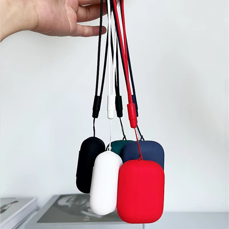 Fancan Silikonschutzhülle für AirPods Pro 3 2025 und AirPods Pro 2 in Blau mit Lanyard und sichtbarer Front-LED - Bild 4