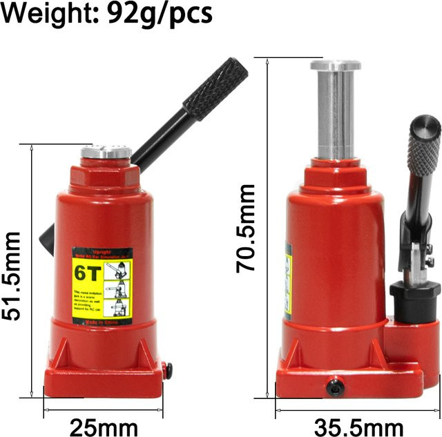 AJRC Rc Auto Wagenheber, Metall, Rot, 1/10 Skala - Bild 1