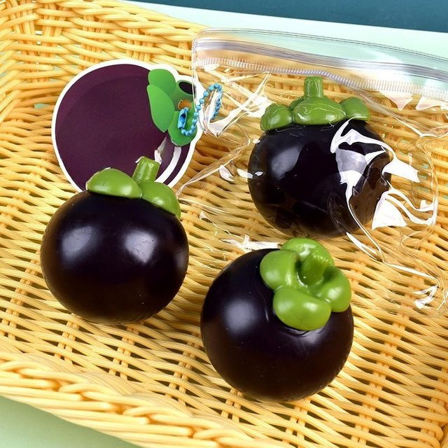 BC Pet Supplies Mangostanen Flüssigkeits-Squishy, dunkelviolett - Bild 1