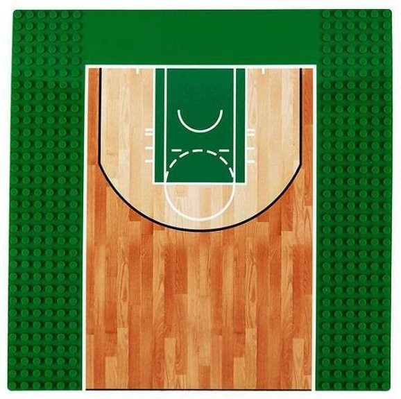 Basketballplatz Mini Actionfiguren Basketballstar, Bausteine, weiß, ab 14 Jahren - Bild 1
