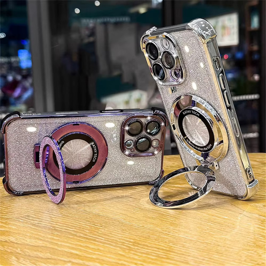 Glitzer Kristall Handyhülle mit Armband für Samsung Galaxy S25 Plus Ultra S24FE A06 A16 A26 A36 A56 in Silber, stoßfeste Schutzhülle - Bild 2