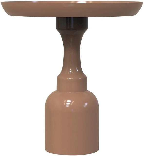Beistelltisch Kyresa von Vente-unique in Braun und Taupe aus Metall mit quadratischer Form, B/T/H: 40 x 40 x 45,5 cm - Bild 1