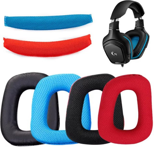 Ersatz-Ohrpolster für Logitech Headsets G331 G332 G432 G431 G430 G230 G231 G930 in Schwarz - Bild 1