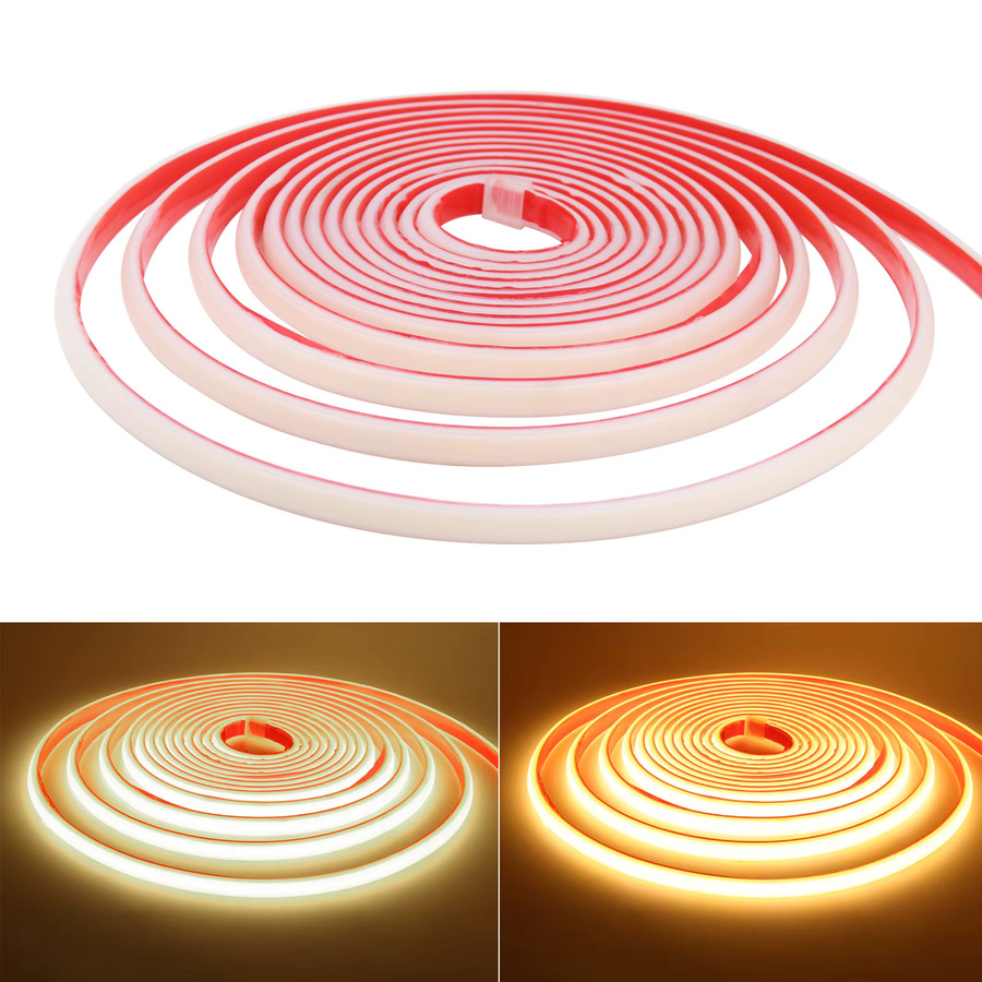 HEGEHE COB Neonstreifen Wasserdichtes Flexibles LED Lichtband mit Selbstklebefunktion, 240 m, Weiß - Bild 4