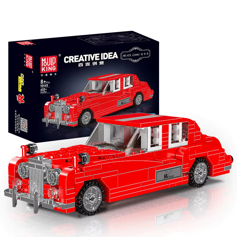 MOULD KING NO.RR Lunaz Vintage Roadster Rennwagen-Modellbausteine-Set, 433 Teile, ab 8 Jahren - Bild 4