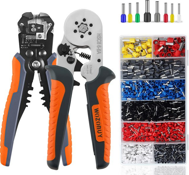 WOZOBUY HSC8 6-6 Elektrische Crimpzange für Aderendhülsen und Drahtenden zur Reparatur elektrischer Schaltungen - Bild 1