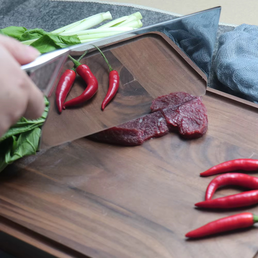 JUMCSONG N690 Spiegellicht Schneidemesser aus Edelstahl in Weiß für Fisch und Fleisch - Bild 2