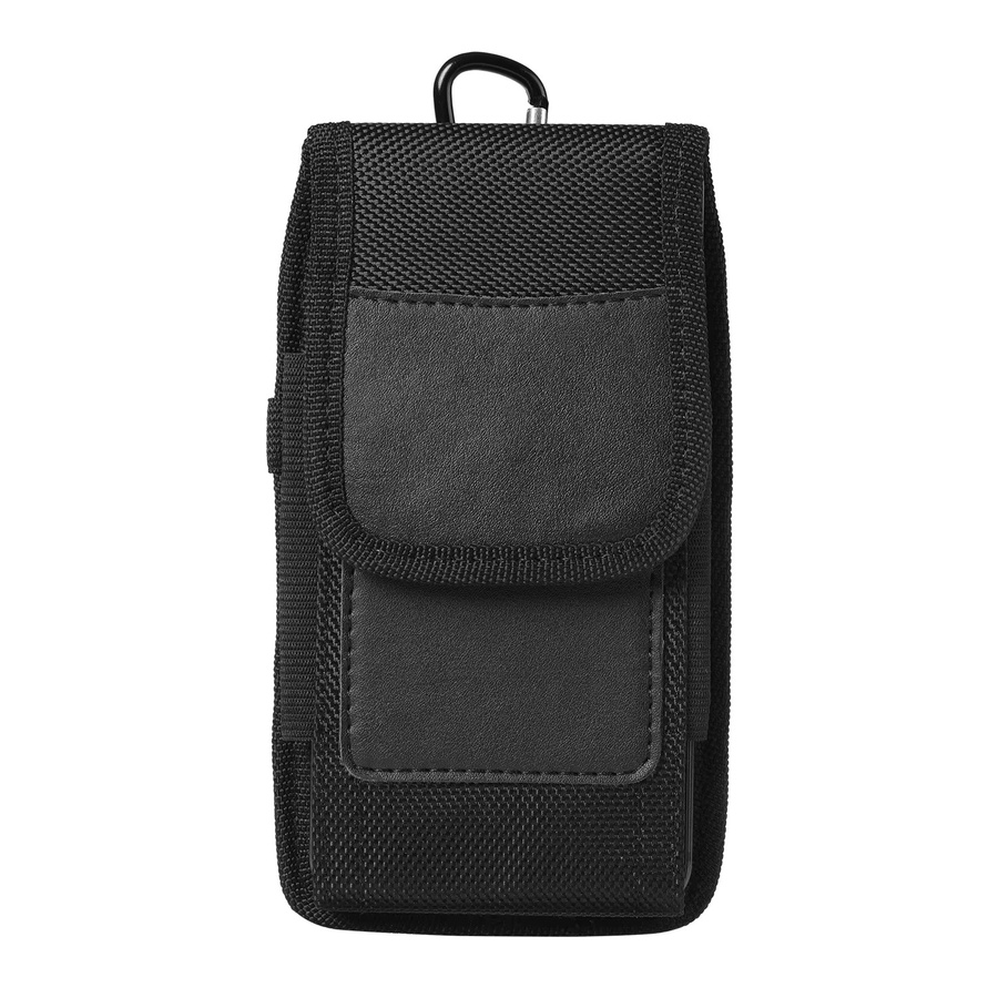 Vertikale Nylon Handy Gürtel Clip Holster Tasche in Schwarz für iPhone und Samsung Smartphones von 3,5 bis 7,5 Zoll - Bild 2