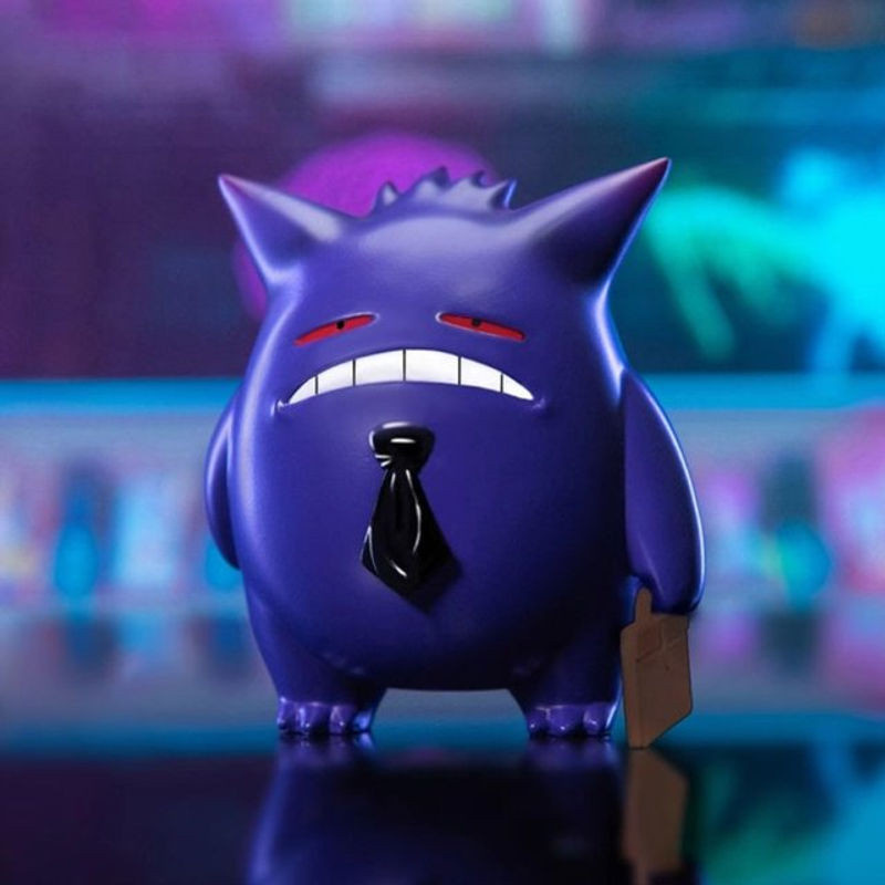 Bandai Pokemon Gengar Anime Figur aus Kunststoff in Lila, Höhe: 11,5 cm - Bild 1