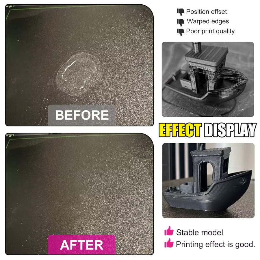 3D-Drucker Klebespray für PLA ABS ASA PETG Filament, starker Bettklebstoff zur Reduzierung von Verzierungen, 100ml - Bild 6