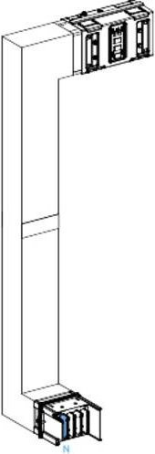 Schneider Electric KSA1000DMCK41F Brandschott Mehrfachrichtungsänderung, 1000A, abwärts links, Weiß - Bild 1