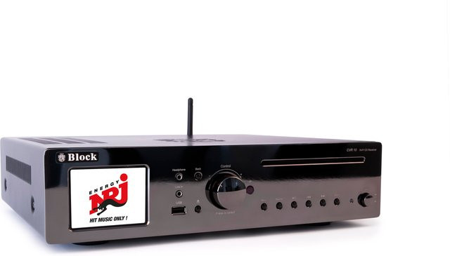 CVR-10 Chrom Receiver mit Bluetooth, CD-Player, FM und Internetradio in Schwarz und Silber - Bild 1