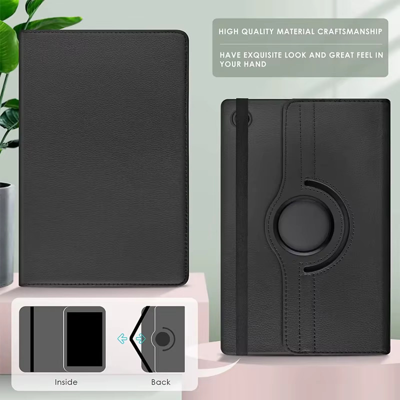 Drehbare Lederhülle für Samsung Galaxy Tab A9 Plus und A11 Plus 11 Zoll sowie Tab A9 und A11 8,7 Zoll in Schwarz oder Braun - Bild 4