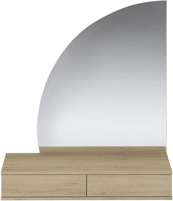 Schminktisch Jineza mit Hollywood LED in Beige, Breite: 100,2 cm - Bild 1