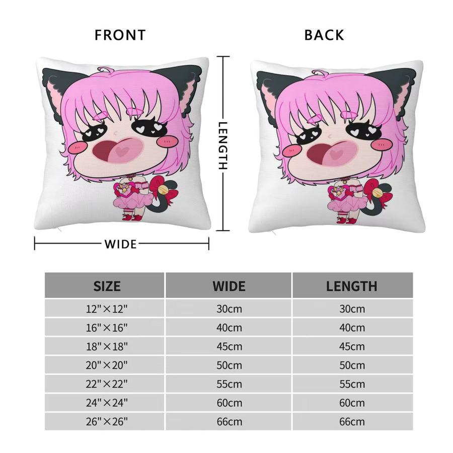 Ichigo Tokyo Mew Mew Anime Quadratischer Kissenbezug, Mehrfarbig, B/B: 30 x 30 cm - Bild 2