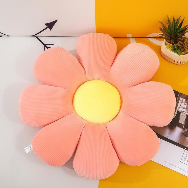 Joyful toys Sitzkissen Gänseblümchen aus Plüsch in Rosa, Durchmesser: 38 cm - Bild 1