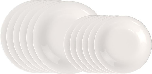 Villeroy & Boch Teller-Set Essential 12-teilig aus Porzellan in Weiß - Bild 1