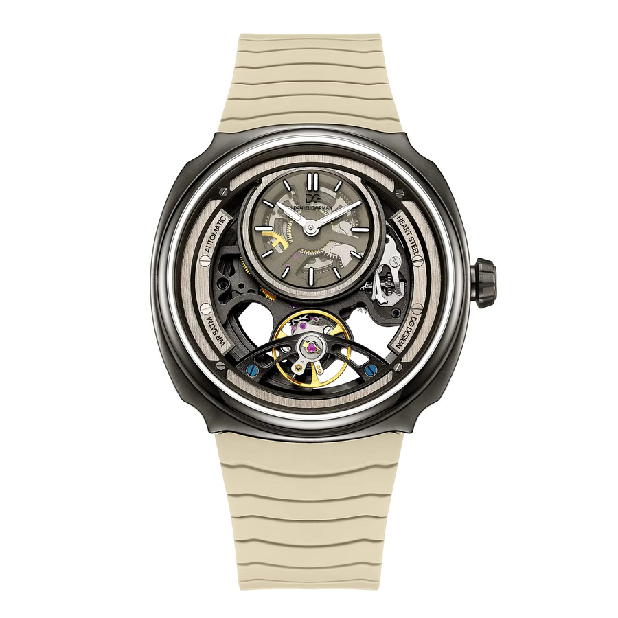 DANIEL GORMAN Armbanduhr Automatik, Edelstahl, Silikonarmband, Herren - Bild 1