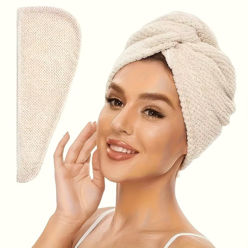 Mikrofaser-Haarhandtuchwickel für Damen, strapaziertes Haar - Bild 3