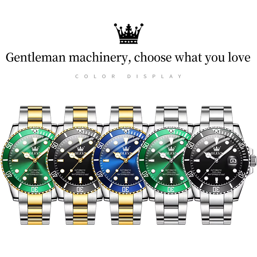 OLEVS Armbanduhr Automatik, Edelstahl, Herren - Bild 4