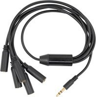 Shelly 3,5mm Jack Splitter 1 zu 5 Kabel in Schwarz - Bild 1