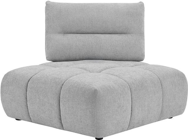 Vente-unique Sessel Apoliu mit gerader Rückenlehne in Hellgrau, Höhe: 113 cm - Bild 1