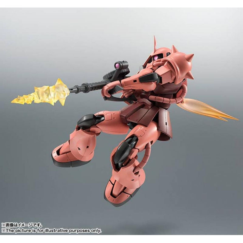 Bandai Robot Gundam DamaShii Côté MS MS 06S Zaku de Char Version Anime Modell in Rot - Bild 8