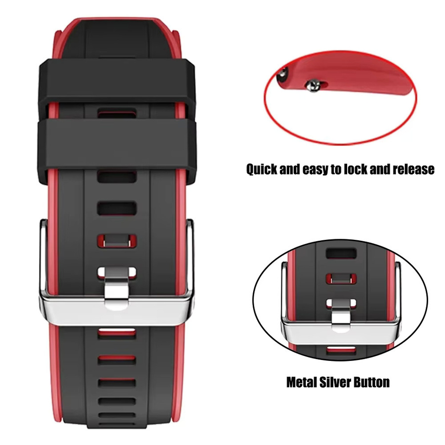 Amazfit Uhrenarmband Silikon, 22 mm, Schwarz, Unisex - Bild 3