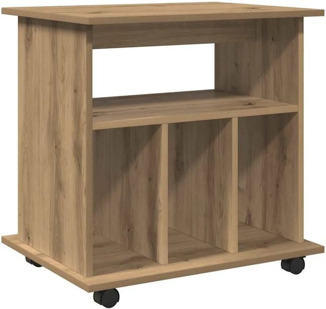 vidaXL Rollcontainer Artisan-Eiche in Braun, B/T/H: 60 x 45 x 60 cm - Bild 1