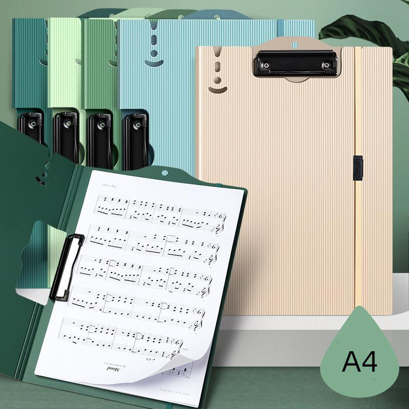 Yiran Furniture Dokumenten-Clip-Ordner A4 Zwischenablage aus Kunststoff in Beige - Bild 2