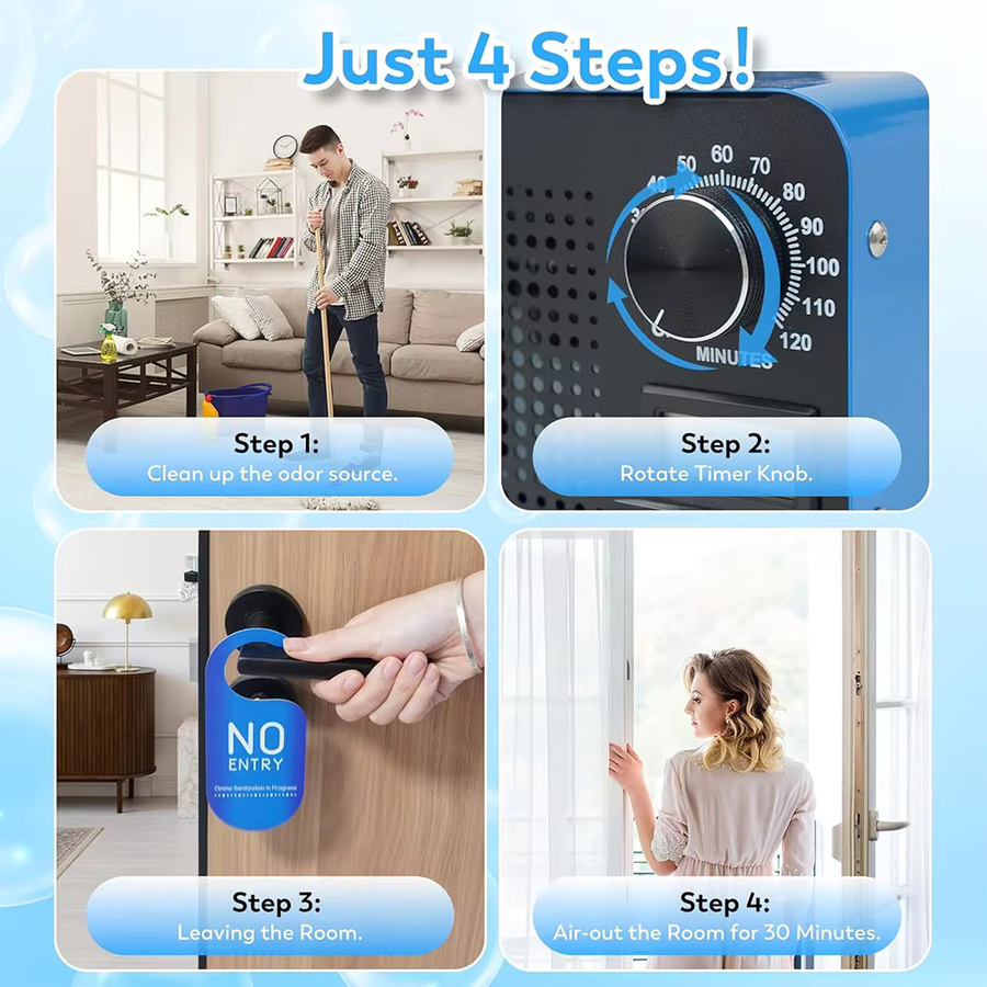DADAWINDY Ozongenerator mit 60000 mg/h Kapazität für privaten und gewerblichen Gebrauch in Gelb und Blau - Bild 4