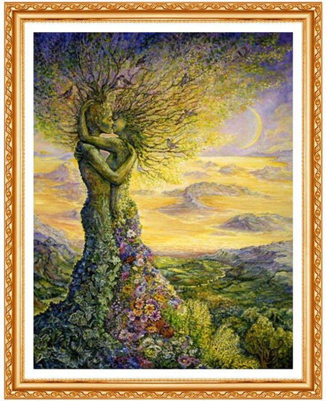 FIYO Diamond Painting Set Kuss Porträt 5D DIY Kreuzstich mit runden Strasssteinen, mehrfarbig, B/H: 20 x 30 cm - Bild 1