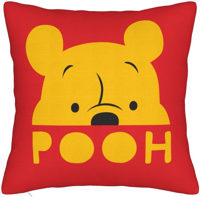 Winnie Puuh Cartoon Kissenbezug aus Polyester mit Reißverschluss, B/B: 50 x 50 cm - Bild 1