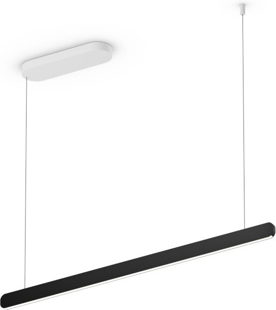 Occhio Mito linear volo 100 up LED-Pendelleuchte in Weiß matt mit schwarzem Kopf, dimmbar mit Occhio air Modul und x-tra warm LED (2200K - 3500K - Bild 1