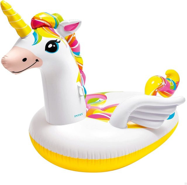 INTEX Mega Unicorn Island XXL Schwimmtier Einhorn, Multicolor, B/T/H: 287 x 193 x 165 cm - Bild 1