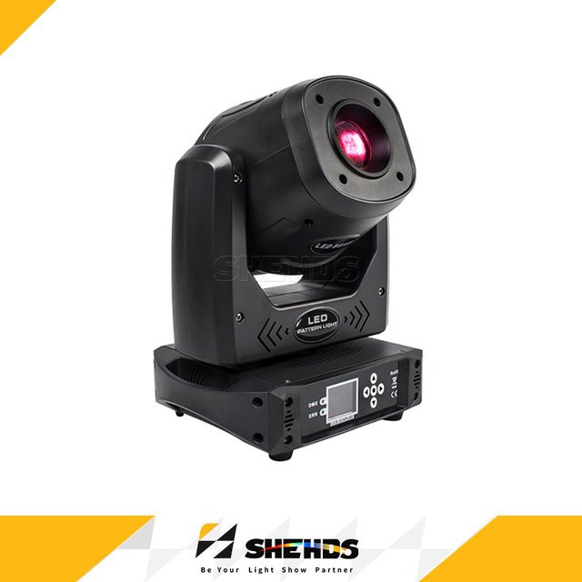 SHEHDS 100W LED Spot-Licht mit rotierendem Gobo-Effekt und DMX512 für DJ, Disco und Party, Schwarz - Bild 1