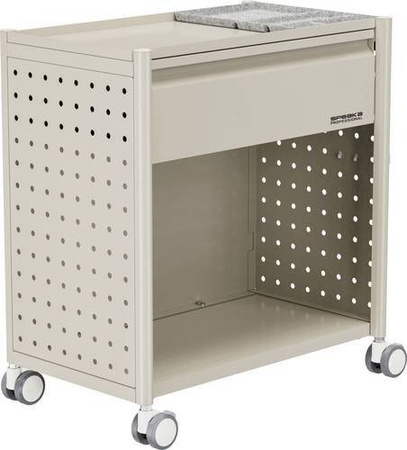 SpeaKa Professional Rollcontainer Hellbraun mit 1 Schubfach, B/T/H: 30 x 50 x 54,5 cm